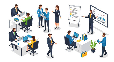 Business Training Session Isometric Illustration