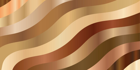 Abstract Wavy Metallic Stripes Background Design