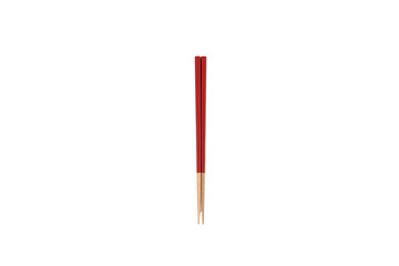 Elegant Red Chopsticks on White Background