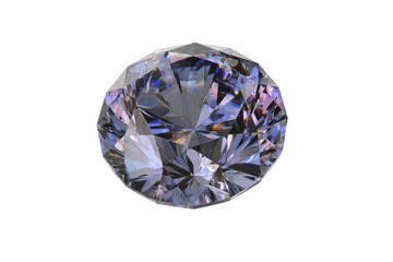 Fototapeta premium A blue diamond is sitting on a white background