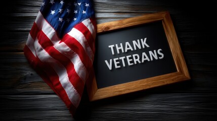Thank You Veterans Stock Photo - American Flag Patriotism, Veterans day