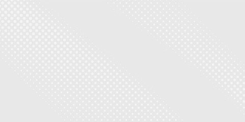 White dots on gray light gradient background. Modern dots model