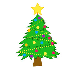 Obraz premium christmas tree vector