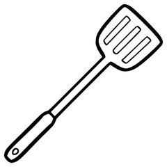 doodle spatula illustration hand drawn outline vector