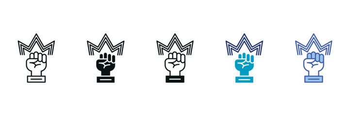 Motivation Icon Set Consisting of Multiple Styles Vector Illustration