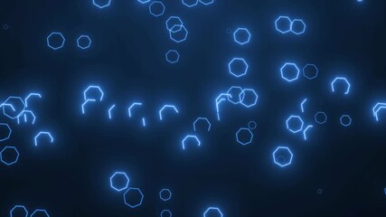 Blue smooth background abstract ring pattern motion graphic