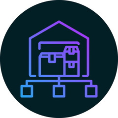 Distributor icon isolated on white background. vector illustration icon for business to consumer