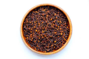 A spice of dried cloves, herbal medicine plant