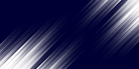 Fototapeta premium Abstract halftone wave dots grunge dark navy background. White pattern color. Modern grunge art