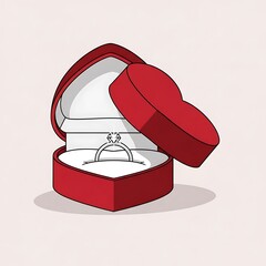 Engagement Ring in Heart-Shaped Box - A Symbol of Love and Commitment.