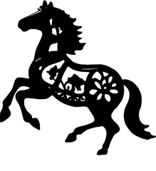 horse silhouette for Chinese Year of the Horse