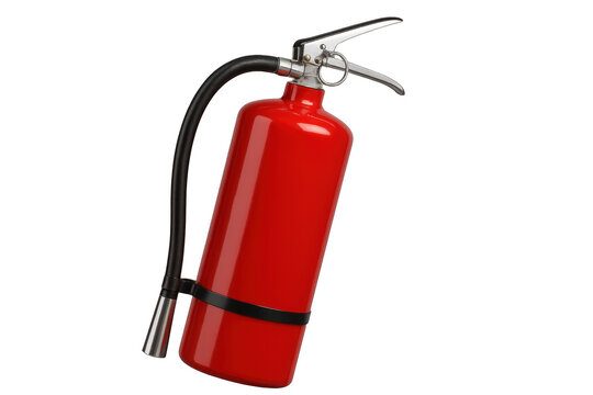 Red fire extinguisher providing fire safety and emergency protection
