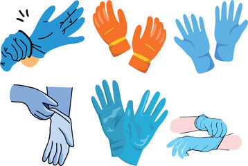 Obraz premium a vector of Gloves 