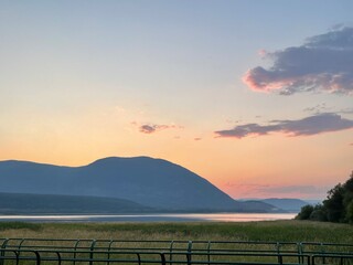 sunset in the mountains