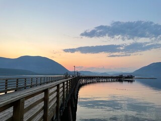 pier at sunset