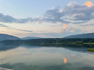 sunrise over the lake