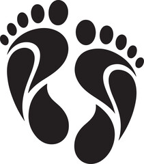 Adorable baby footprint icon symbol represents new life growth and parenthood journey isolated on transparent background