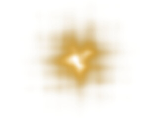 Soft golden abstract burst creates a beautiful blurred light effect on white