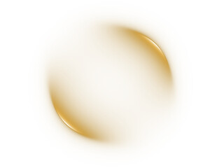 An elegant golden curve with soft reflections and smooth blending creates an abstract design on white.