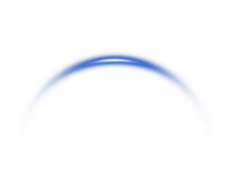 A sleek, glowing blue light forms a soft, dynamic arc against a pure white backdrop.