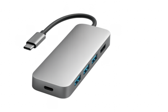 USB C hub adapter multiplying connectivity ports