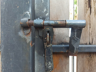 old metal lock on a door