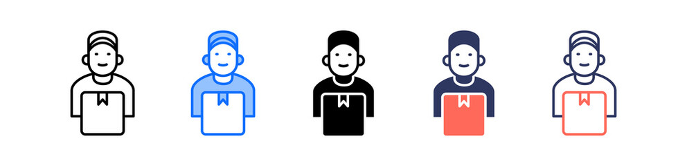 Delivery Man multiple icon