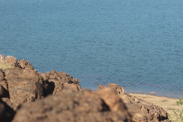 Ouarzazate Lake in Morocco known as Barrage El Mansour Eddahbi