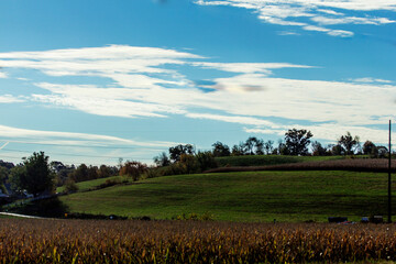 Rural Landscapes in Holmes County, Ohio in Autumn