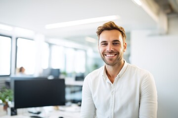 Smart and confident CEO in Modern Office