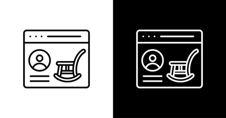 Retirement Account White Icon Set Design