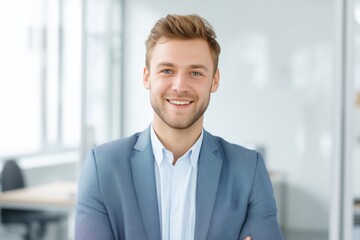 Smart and confident CEO in Modern Office