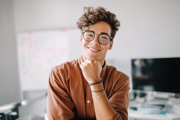 Smart and confident CEO in Modern Office