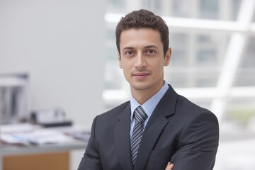 Smart and confident CEO in Modern Office