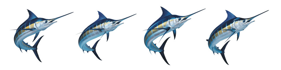 Fototapeta premium Cute orange tabby kitten with paws up isolated on transparent background