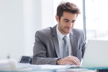Smart and confident CEO in Modern Office