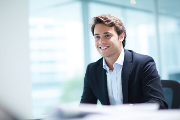 Smart and confident CEO in Modern Office