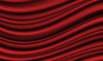 Elegant Red Velvet Fabric Waves Drape Design for Background Texture or Abstract Art