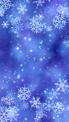 Beautiful Glowing Snowflakes Background with Magical and Dreamy Atmosphere