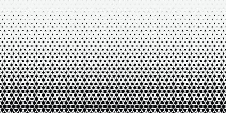 futuristic pixelated bitmap gradient texture. Black dither pattern background. Abstract glitchy pattern. Wide raster backdrop. vector art illustration