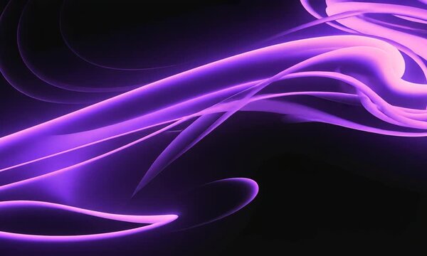 Abstract Swirling Purple Light Trails On Black Background curve cinematic video