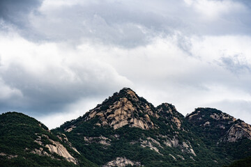 Fototapeta premium clouds over the mountains