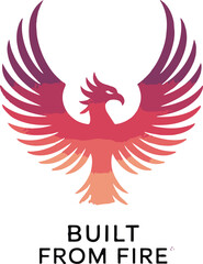 Abstract illustration of fiery structures and elements symbolizing creation and destruction isolated on white background