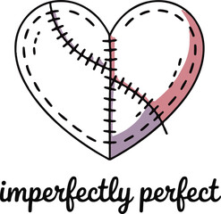 Charming imperfectly perfect heart shapes in a delightful vector design isolated on white background