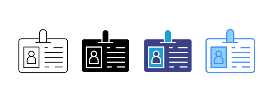 Business Card icon set multiple style collection