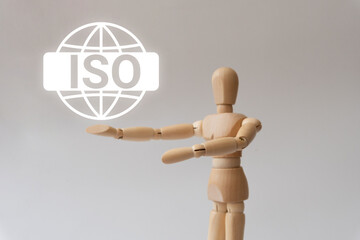 Communication concept: mannequin showing a yellow speech bubble