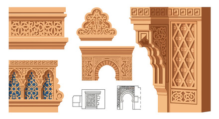 Detailed Architectural Ornamentation - Intricate Carvings and Designs.