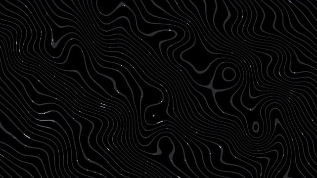 Abstract Dynamic Curved Line Topographic Contour Surface Background Pattern