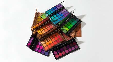 A Colorful Array of Makeup Palettes: Exploring Beauty and Creative Expression