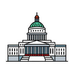 The United States Capitol Hill Building stands as a symbol of democracy, housing Congress with its grand dome, neoclassical architecture, and rich political history in Washington, D.C.
